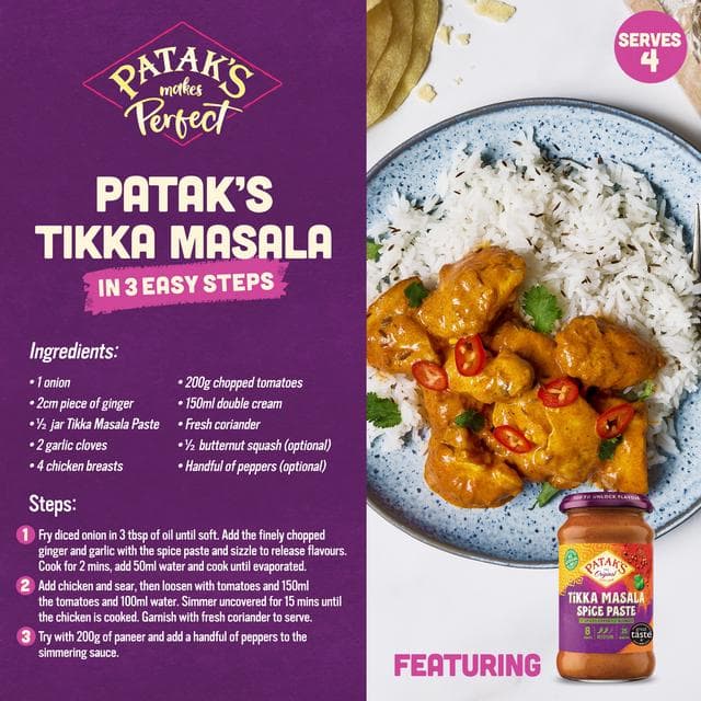 Patak's Tikka Masala Spice Paste 283g - gallery image 2