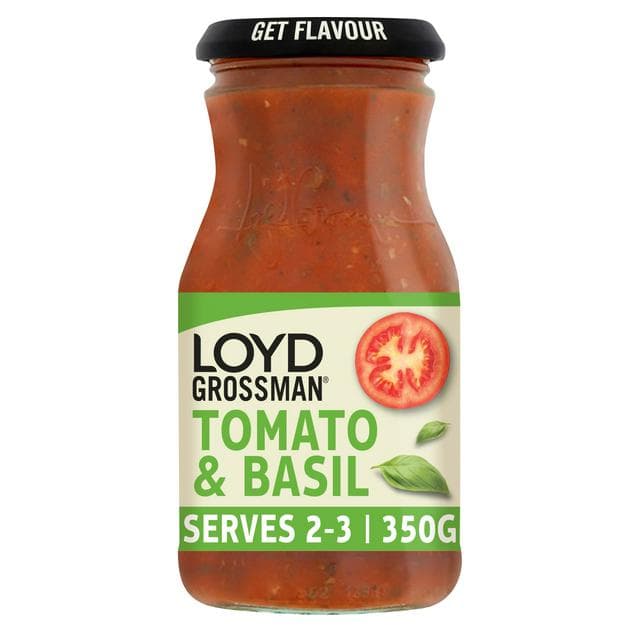 Loyd Grossman Pasta Sauce, Tomato & Basil 350g - gallery image 1