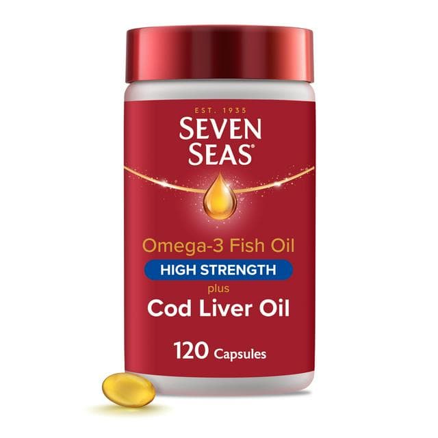 Seven Seas Omega-3 Fish Oil High Strength Plus Cod Liver Oil - gallery image 1