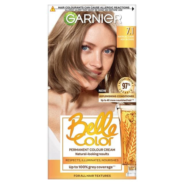 Garnier Belle Color Natural Permanent Hair Dye Dark Ash Blonde 7.1 - gallery image 1