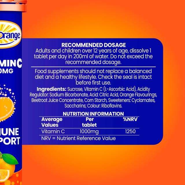 Haliborange Vitamin C Tablets, Effervescent, Ruby Red Orange x20 - gallery image 4