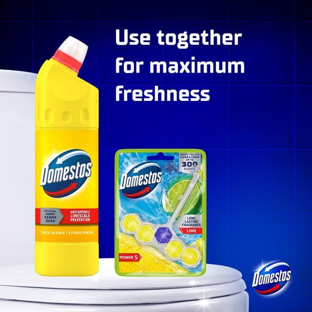 Domestos Citrus Fresh Thick Bleach Toilet & Multipurpose Cleaner 750ml - gallery image 3