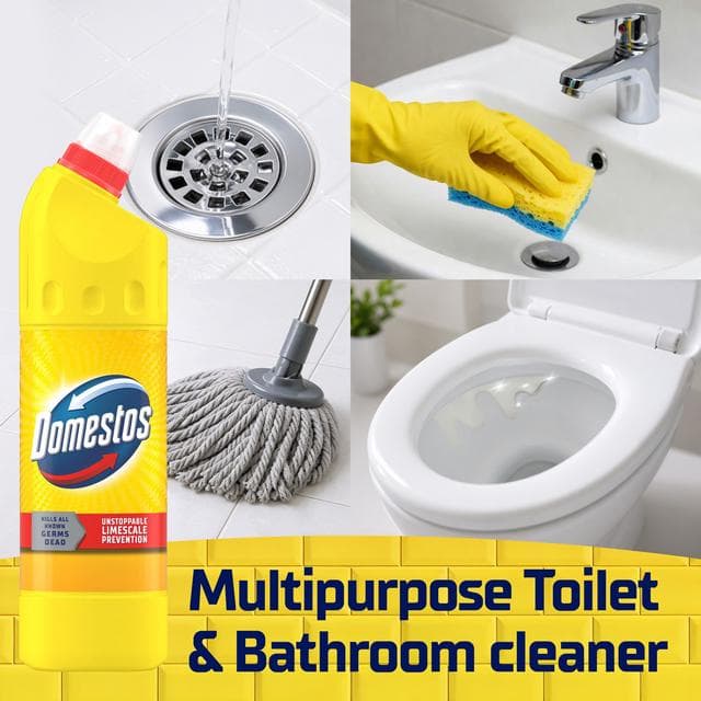 Domestos Citrus Fresh Thick Bleach Toilet & Multipurpose Cleaner 750ml - gallery image 4