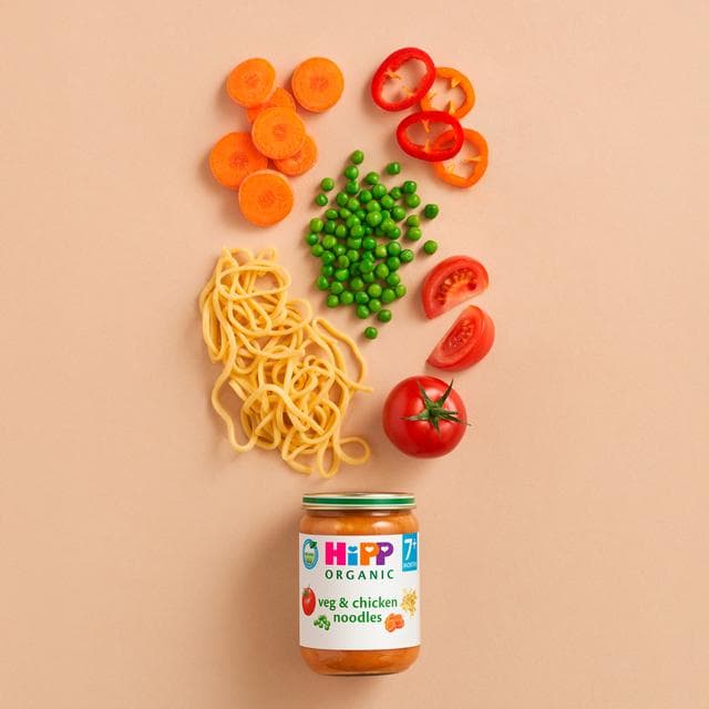 HiPP Organic Veg & Chicken Noodles Baby Food Jar 7+ Months 190g - gallery image 3