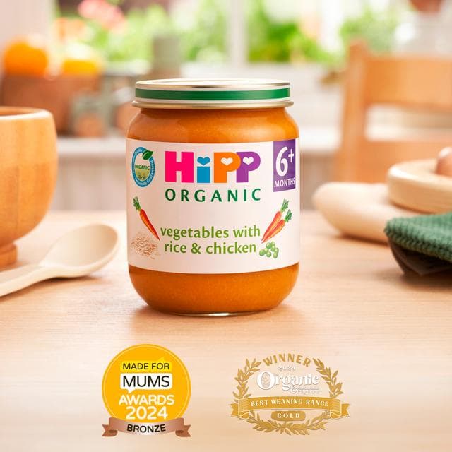 HiPP Organic Vegetables with Rice & Chicken Baby Food Jar 6+ Months 125g - gallery image 2