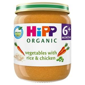 HiPP Organic Vegetables with Rice & Chicken Baby Food Jar 6+ Months 125g