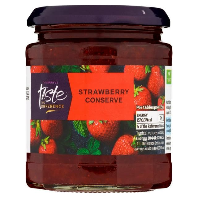 Sainsbury's Strawberry Conserve, Taste the Difference 340g - gallery image 1