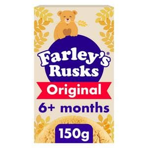 Farley's Rusks Original Baby Food Snacks 6+ Months 150g