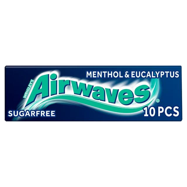 Airwaves Menthol & Eucalyptus Sugarfree Chewing Gum 10 Pieces - gallery image 1