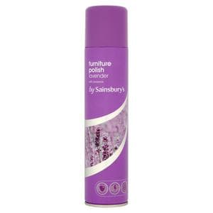 Sainsbury's Furniture Polish with Beeswax, Lavender 300ml