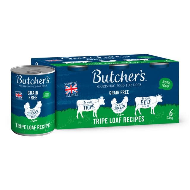 Butcher's Tripe Loaf Recipes Wet Dog Food Tins 6x400g - gallery image 2