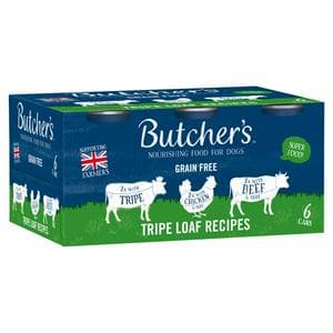 Butcher's Tripe Loaf Recipes Wet Dog Food Tins 6x400g