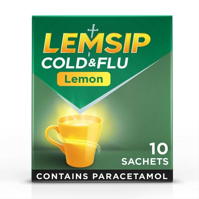 Lemsip Cold & Flu Original Lemon x10 - gallery image 1
