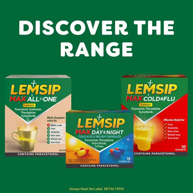 Lemsip Cold & Flu Original Lemon x10 - gallery image 6