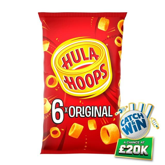 Hula Hoops Original Potato Ring Crisps 6x24g - gallery image 1