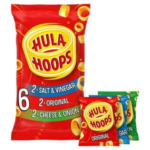 Hula Hoops Variety Pack Potato Ring Crisps 6x24g