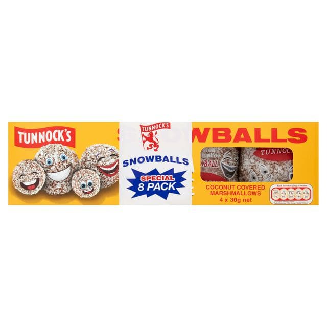 Tunnock's Snowballs Coconut Covered Marshmallows 8x30g - gallery image 1