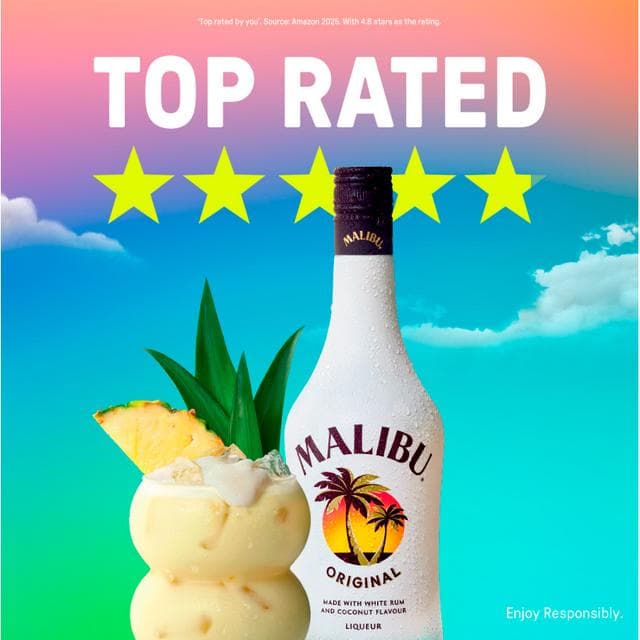 Malibu Original White Rum with Coconut Flavour 70cl - gallery image 2
