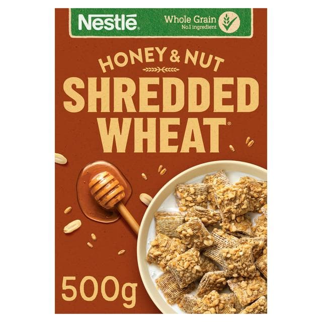 Nestle Shredded Wheat Bitesize Honey & Nut Cereal 500g - gallery image 1