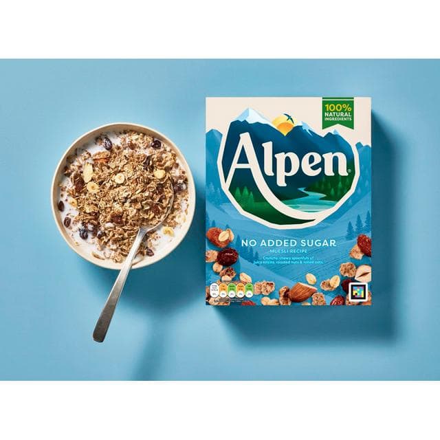 Alpen No Added Sugar Muesli Breakfast Cereal 550g - gallery image 2
