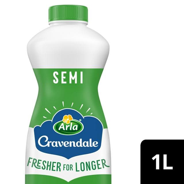 Cravendale Filtered Fresh Semi Skimmed Milk Fresher for Longer 1L - gallery image 1