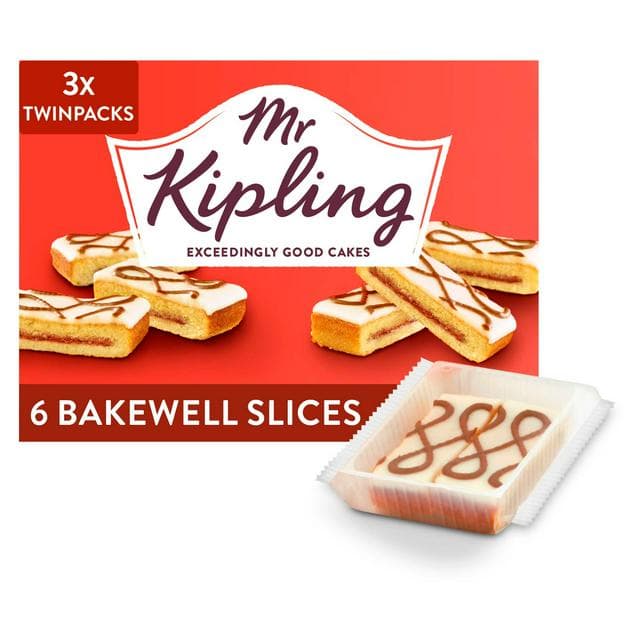 Mr Kipling Bakewell Cake Slices X6 - gallery image 1