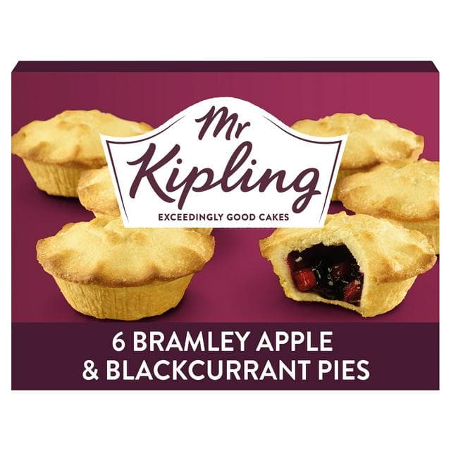Mr Kipling Bramley Apple & Blackcurrant Pies x6 - gallery image 1