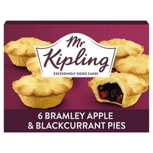 Mr Kipling Bramley Apple & Blackcurrant Pies x6