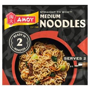Amoy Straight to Wok Medium Noodles 2x150g