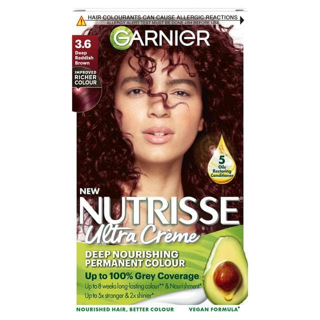 Garnier Nutrisse Permanent Hair Dye Deep Reddish Brown 3.6 - gallery image 1