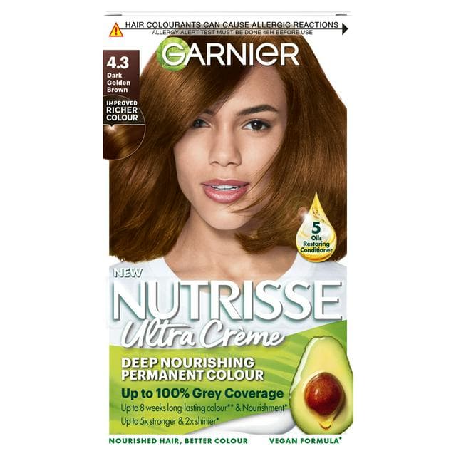 Garnier Nutrisse Permanent Hair Dye Dark Golden Brown 4.3 - gallery image 1