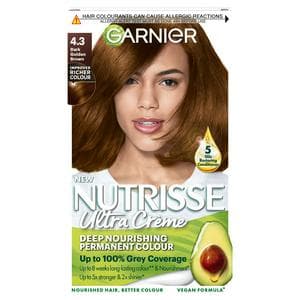 Garnier Nutrisse Permanent Hair Dye Dark Golden Brown 4.3