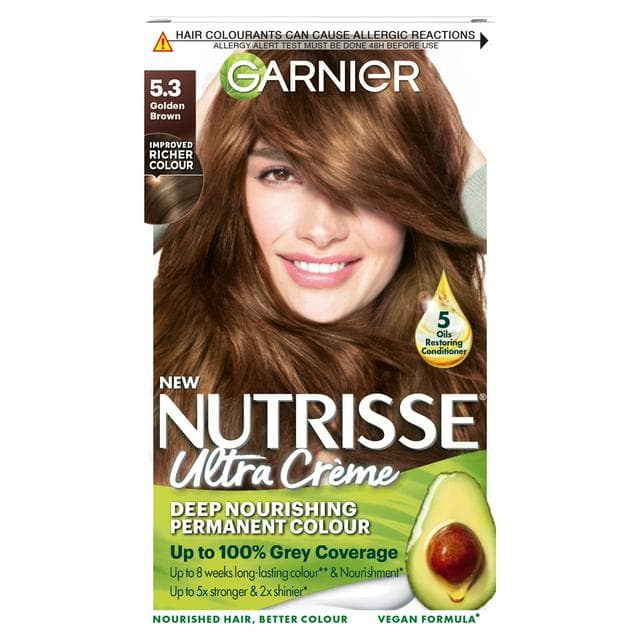 Garnier Nutrisse Permanent Hair Dye Golden Brown 5.3 - gallery image 1