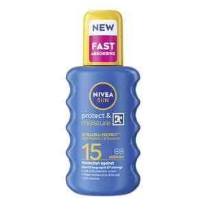 Nivea Sun 200ml SPF 15 Protect & Moisture Pump Spray Sun Cream