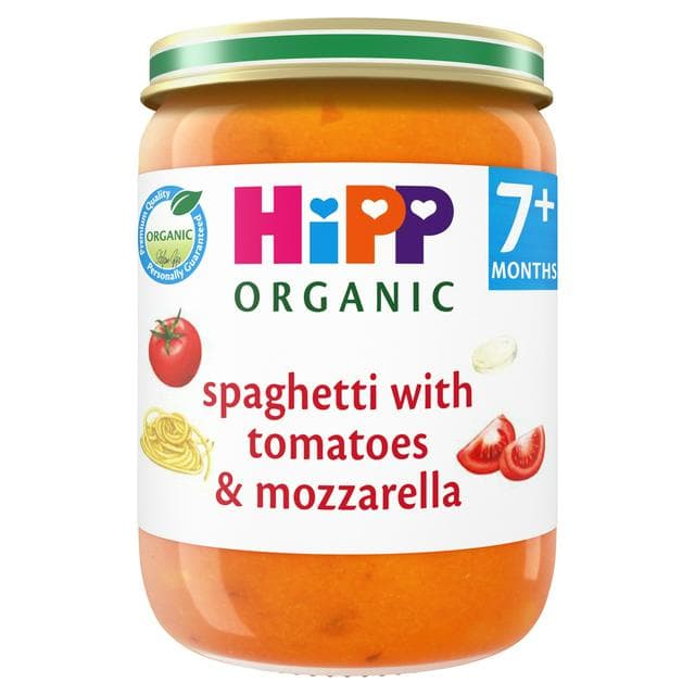 HiPP Organic Spaghetti with Tomatoes & Mozzarella Baby Food Jar 7+ Months 190g - gallery image 1