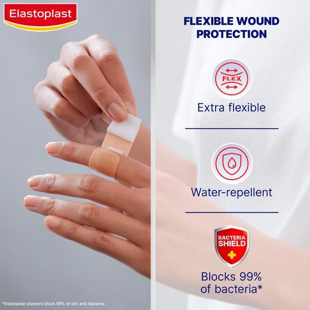 Elastoplast Fabric Plasters, Extra Flexible Assorted Strips x40 - gallery image 2