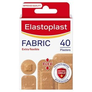 Elastoplast Fabric Plasters, Extra Flexible Assorted Strips x40