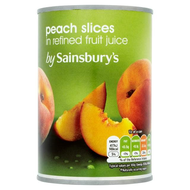 Sainsbury's Peach Slices In Fruit Juice 411g - gallery image 1