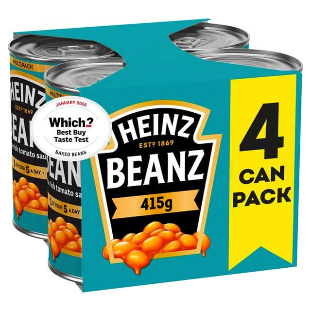 Heinz Baked Beans in a Rich Tomato Sauce 4 x 415g - gallery image 1