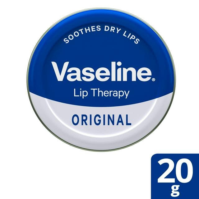 Vaseline Lip Therapy Original Lip Balm Tin Soothes Dry Cracked Lips 20g - gallery image 1