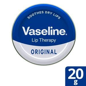 Vaseline Lip Therapy Original Lip Balm Tin Soothes Dry Cracked Lips 20g