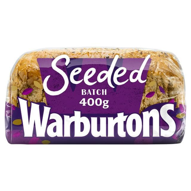 Warburtons Seeded Thick Sliced White Bread 400g - gallery image 1