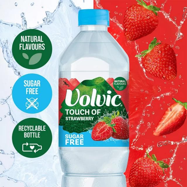Volvic Touch of Fruit Sugar Free Strawberry Flavoured Water 1.5L - gallery image 2