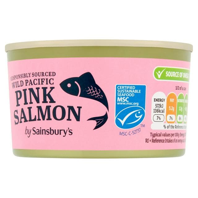 Sainsbury's Wild Pacific Pink Salmon 212g - gallery image 1