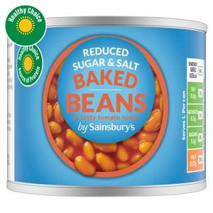 Sainsbury's 215g Tasty Tomato Sauce Reduced Sugar & Salt Baked Beans