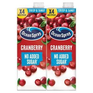 Ocean Spray Cranberry No Added Sugar 4 x 1L