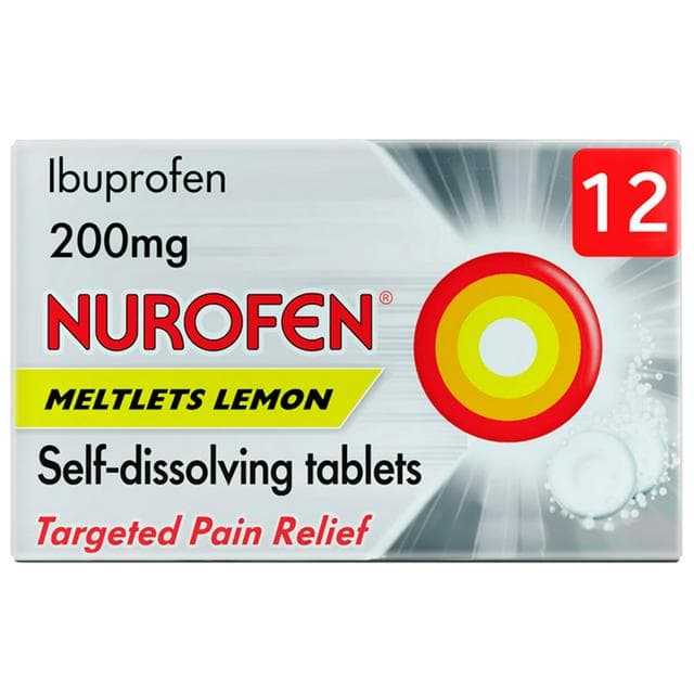 Nurofen Meltlets Lemon Self-Dissolving Tablets x12 200mg - gallery image 1