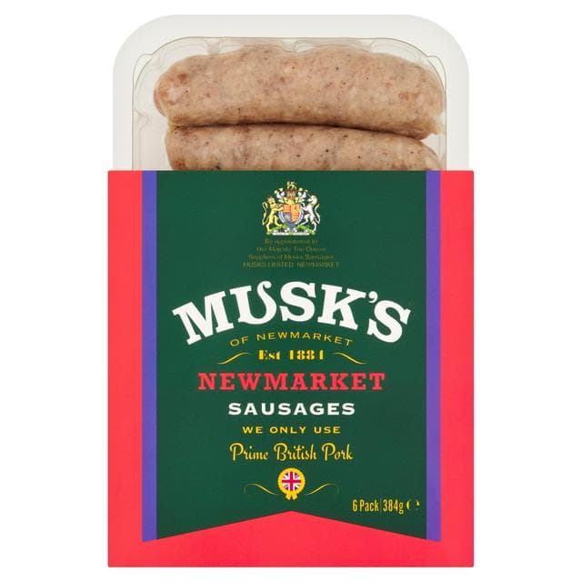Musk's Original Pork Sausages x6 384g - gallery image 1