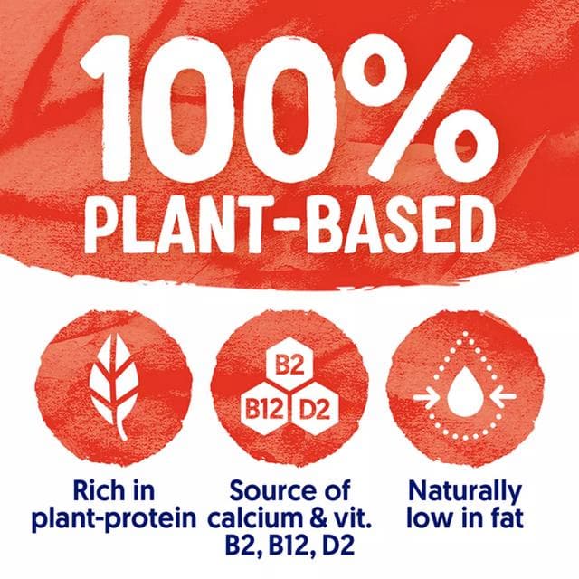 Alpro Strawberry Banana Peach Pear Soya Plant Based Yoghurt Alternative 4x125g - gallery image 2