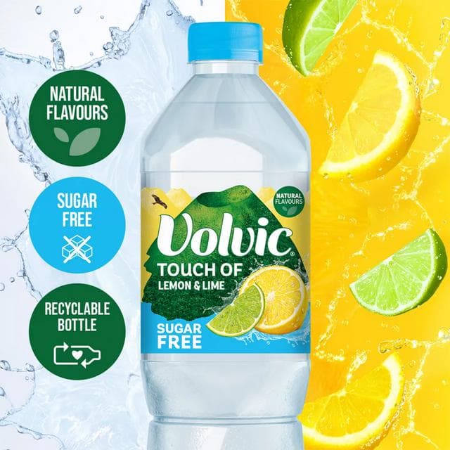 Volvic Touch of Fruit Sugar Free Lemon & Lime Flavoured Water 1.5L - gallery image 2